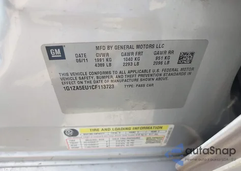 2012 Chevrolet Malibu Ls from USA, damaged, VIN 1G1ZA5EU1CF113723